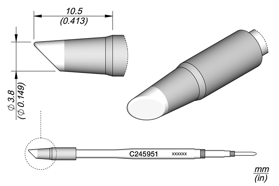 C245951 - Bevel Cartridge Ø 3.8 HT